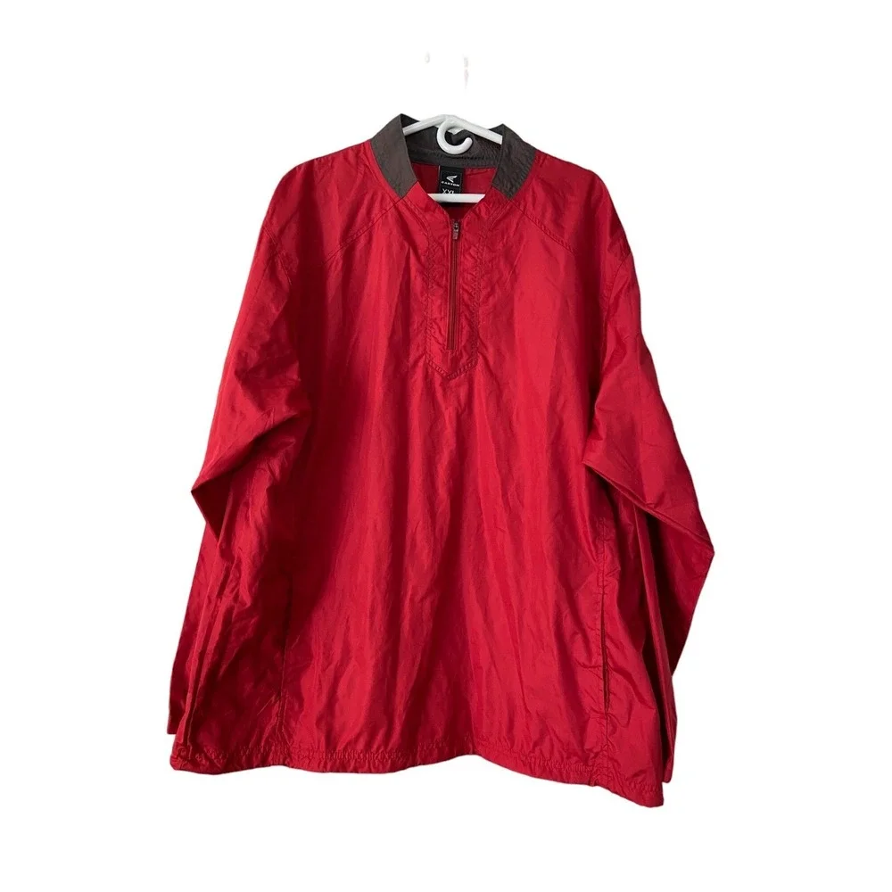 Men's Easton Pullover 1/4 Zip Size XXL‎ Long Sleeve Pullover Red Drawstring